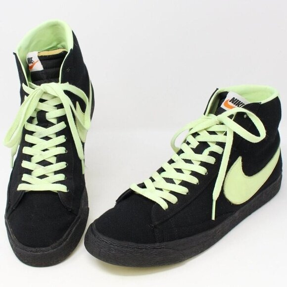 Nike Other - Nike Blazer Mids '77 Mint Green/Black Canvas & Leather Sneakers 10.5
